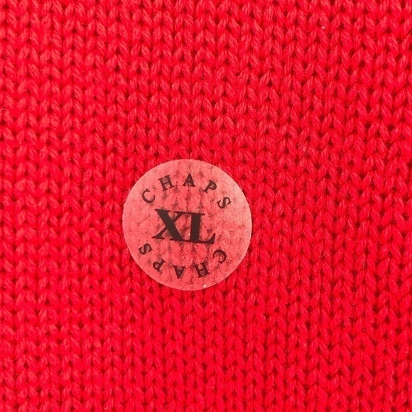 CHAPS Mens NWOT Red Cotton Classic Crewneck Sweater Size XL - Picture 9 of 13